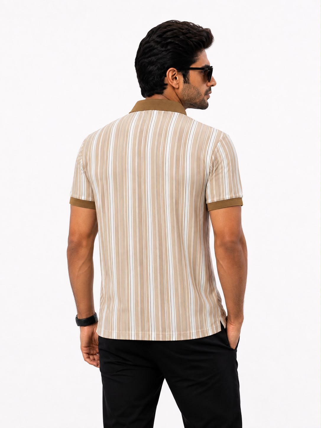 Newzy Waffle All-Over Printed Collar T-Shirt - Image 2