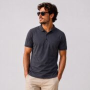 Men's Interlock Cotton Collar T-Shirt