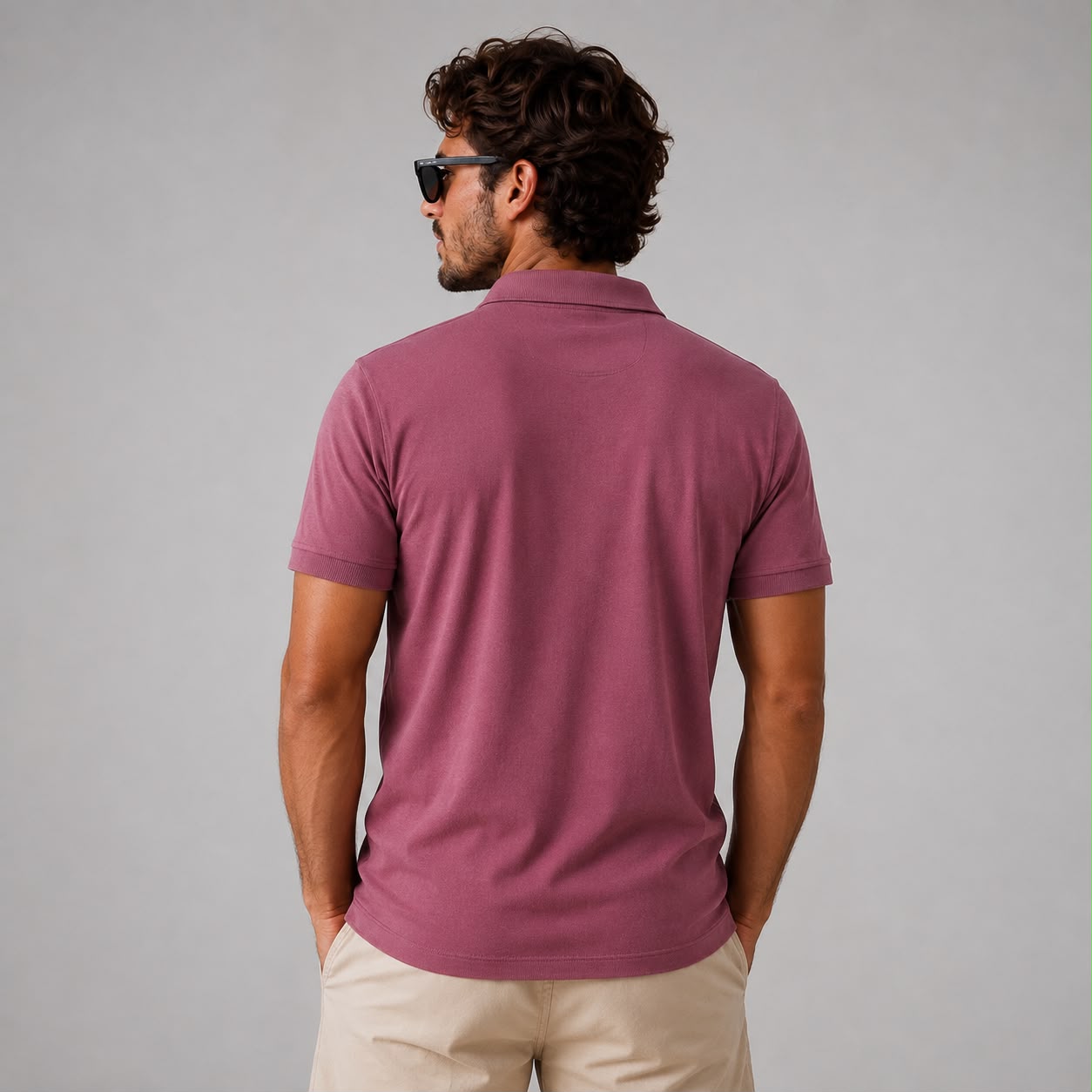 Men's Interlock Cotton Collar T-Shirt - Image 10