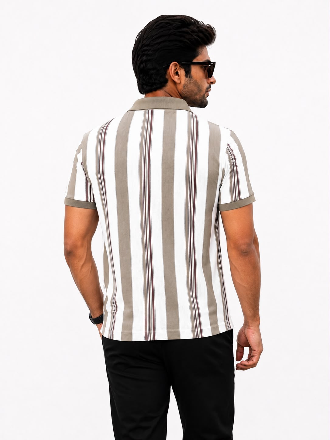 Newzy Waffle All-Over Printed Collar T-Shirt - Image 10