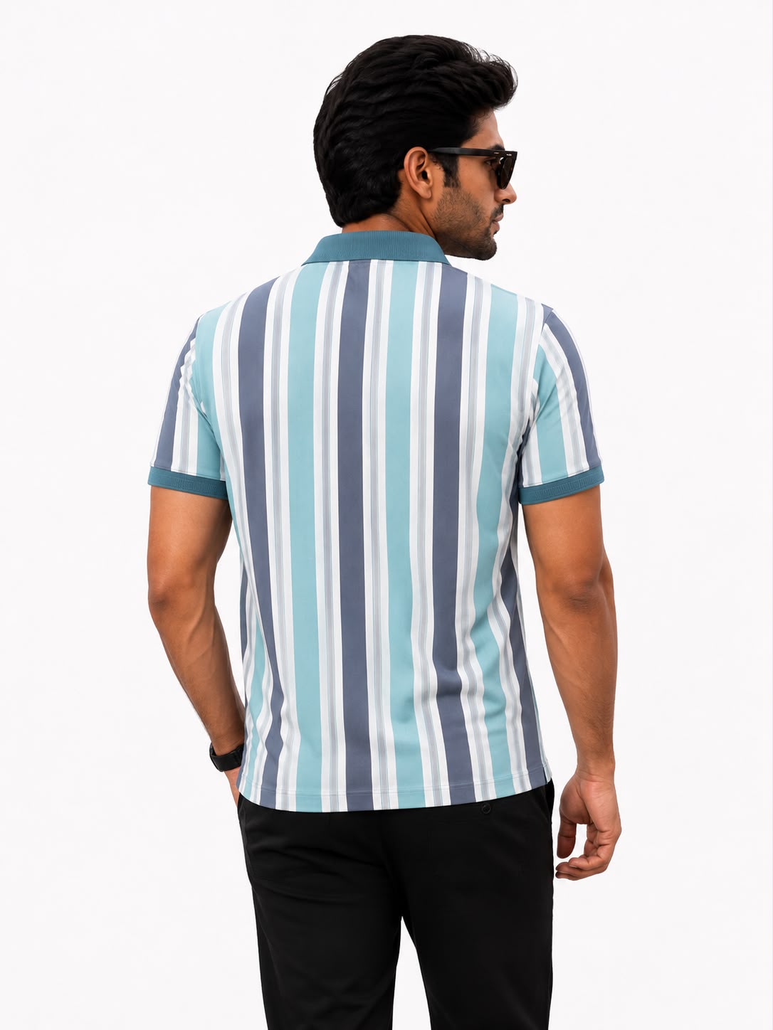 Newzy Waffle All-Over Printed Collar T-Shirt - Image 6