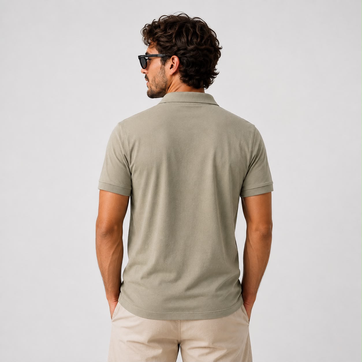 Men's Interlock Cotton Collar T-Shirt - Image 6