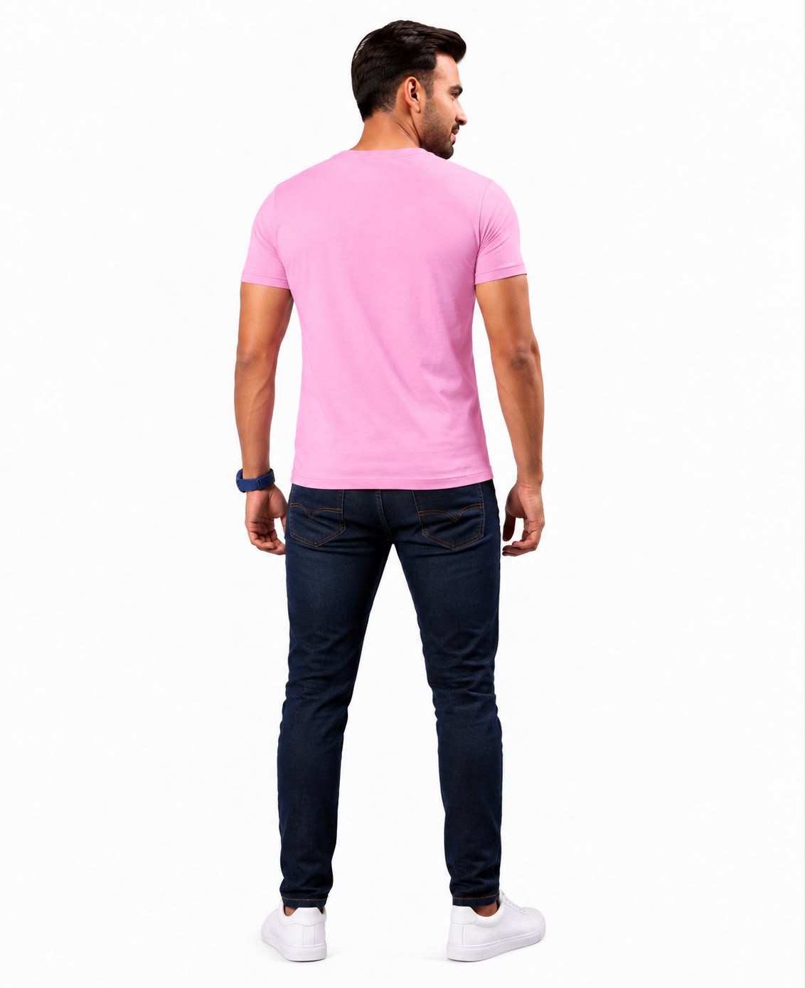 Newzy Plain Round Neck T-Shirt - Image 8