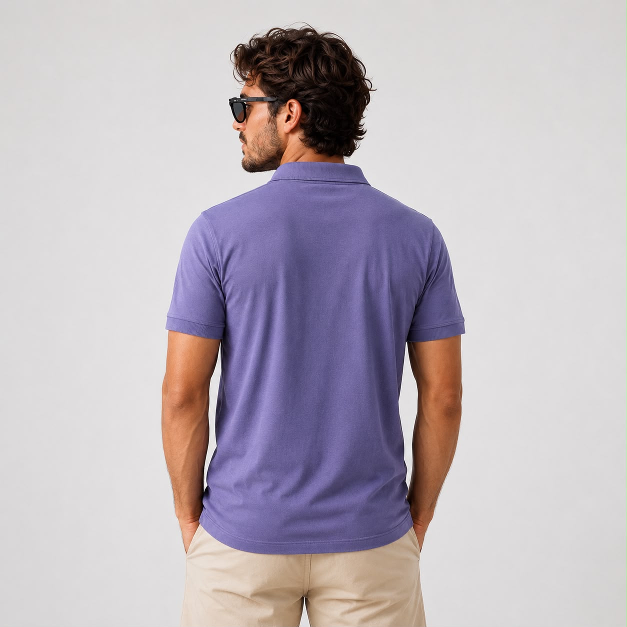 Men's Interlock Cotton Collar T-Shirt - Image 4