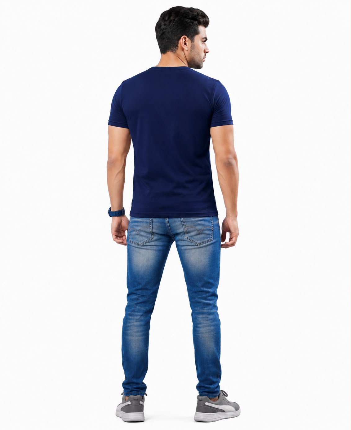 Newzy Plain Round Neck T-Shirt - Image 6