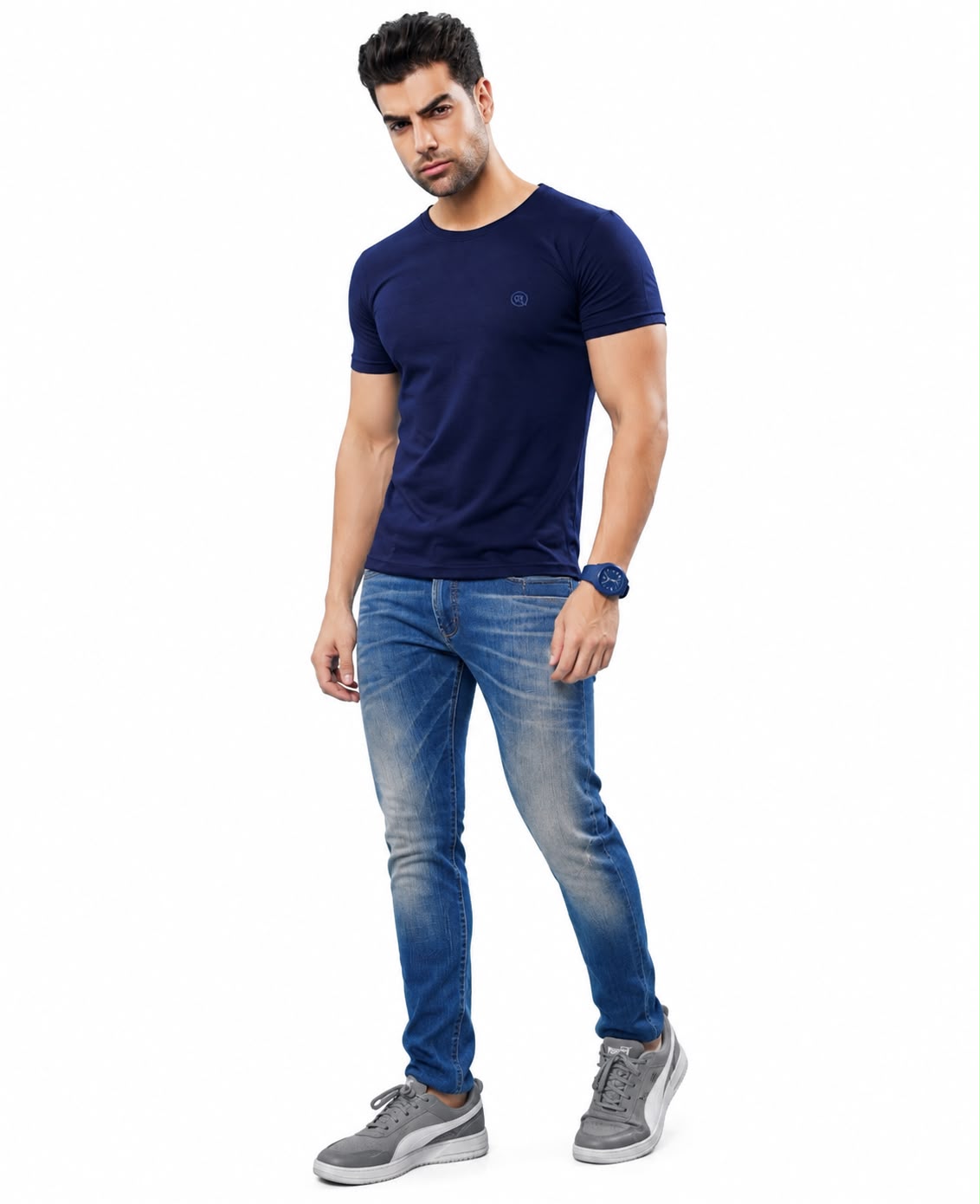 Newzy Plain Round Neck T-Shirt - Image 5