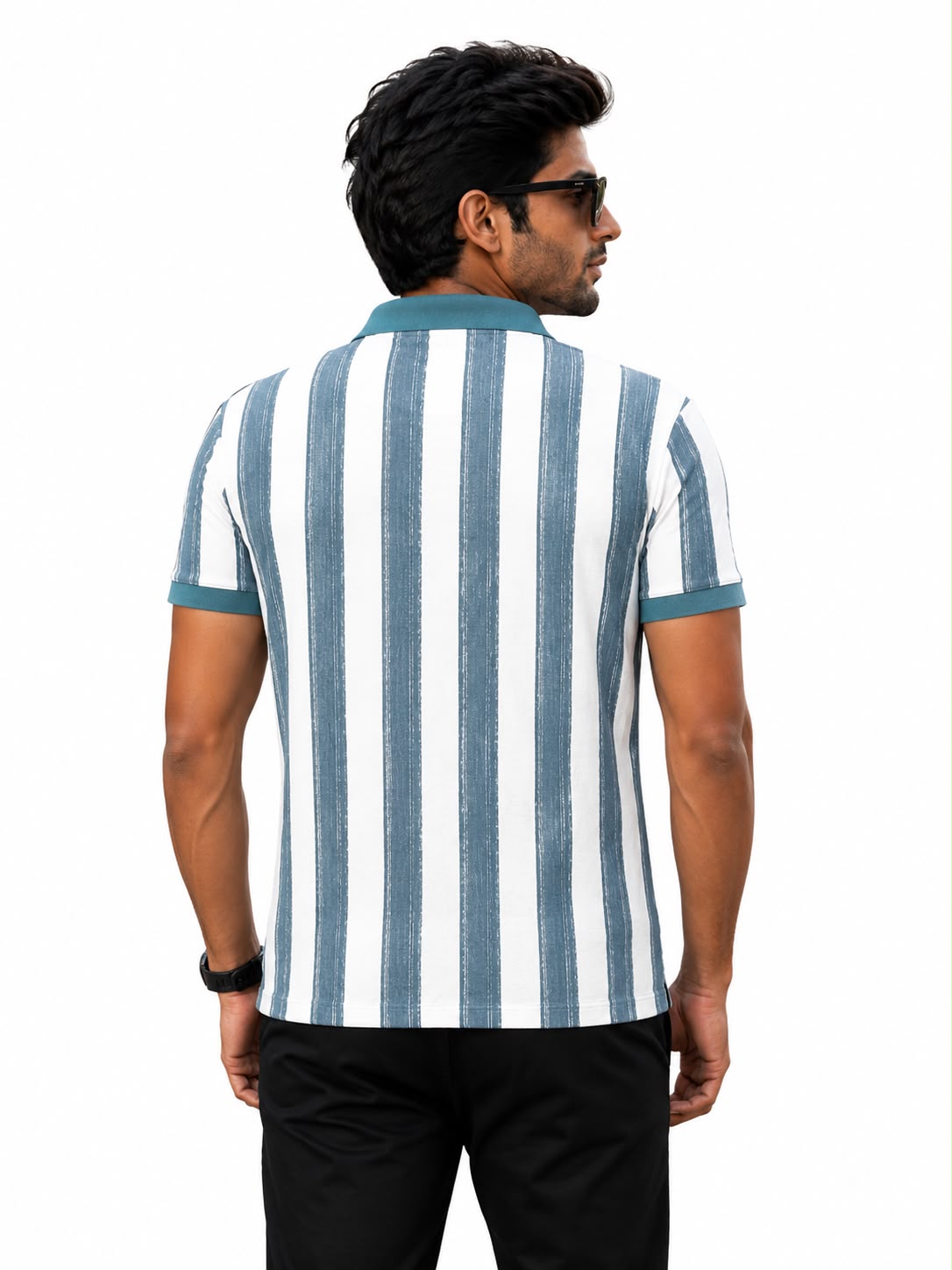 Newzy Waffle All-Over Printed Collar T-Shirt - Image 4