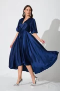 Helsinki Maxi Dress In Navy Satin