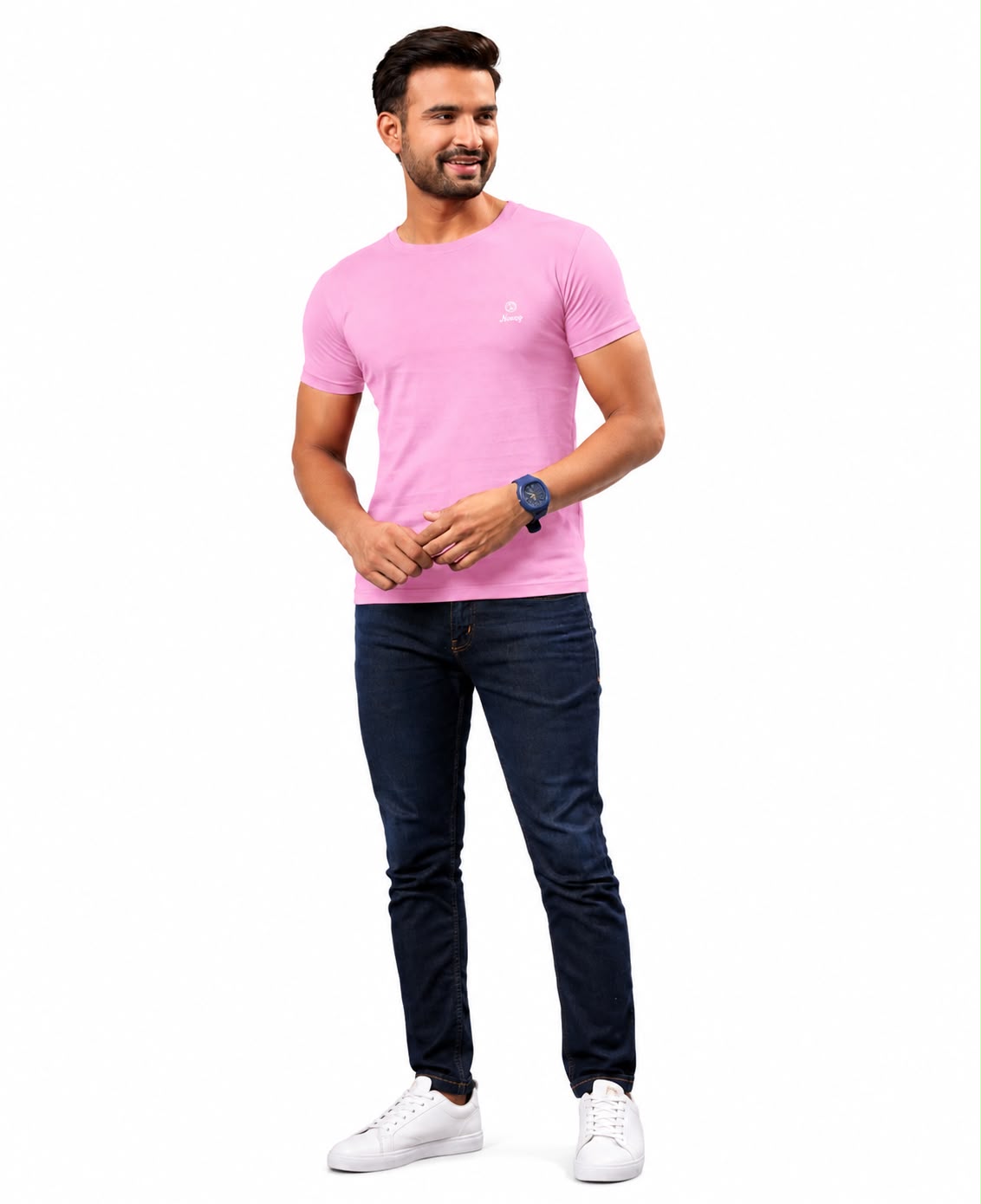Newzy Plain Round Neck T-Shirt - Image 7