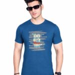Newzy printed round neck t shirts - Denim Blue