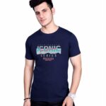 Newzy printed round neck t shirts - Navy
