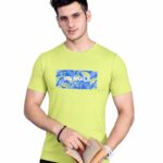 Newzy printed round neck t shirts - Pista Green